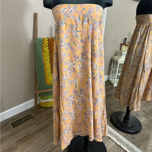 Japna • Boho Floral Faux Wrap Maxi Skirt - Picture 7 of 9